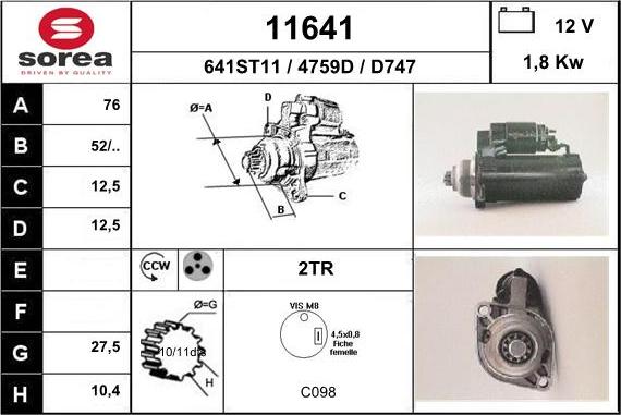 EAI 11641 - Motorino d'avviamento autozon.pro