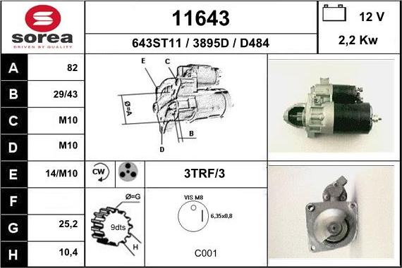 EAI 11643 - Motorino d'avviamento autozon.pro