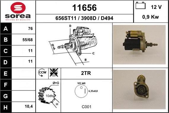 EAI 11656 - Motorino d'avviamento autozon.pro