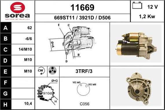 EAI 11669 - Motorino d'avviamento autozon.pro