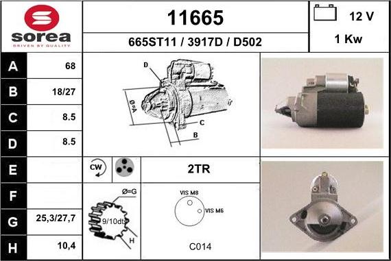 EAI 11665 - Motorino d'avviamento autozon.pro