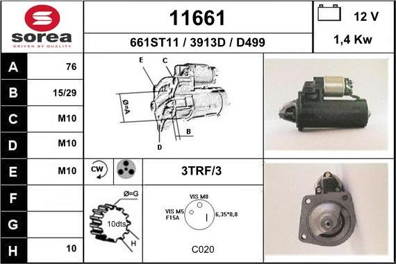 EAI 11661 - Motorino d'avviamento autozon.pro