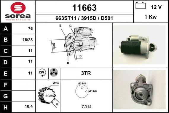 EAI 11663 - Motorino d'avviamento autozon.pro