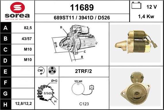 EAI 11689 - Motorino d'avviamento autozon.pro