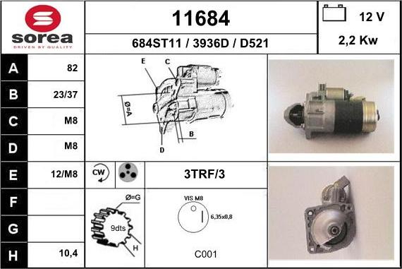 EAI 11684 - Motorino d'avviamento autozon.pro