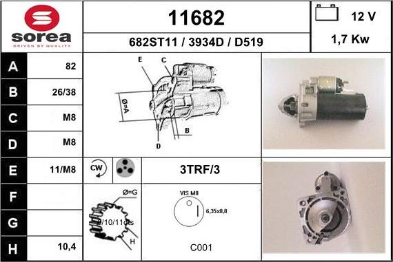 EAI 11682 - Motorino d'avviamento autozon.pro