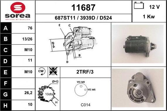 EAI 11687 - Motorino d'avviamento autozon.pro