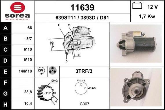 EAI 11639 - Motorino d'avviamento autozon.pro