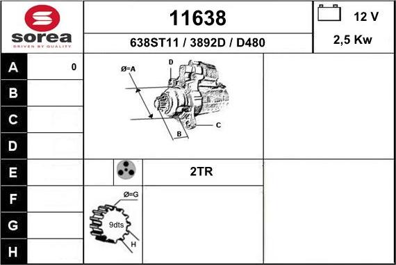 EAI 11638 - Motorino d'avviamento autozon.pro