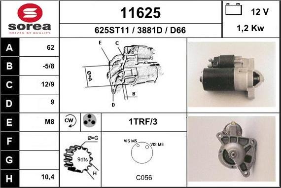 EAI 11625 - Motorino d'avviamento autozon.pro