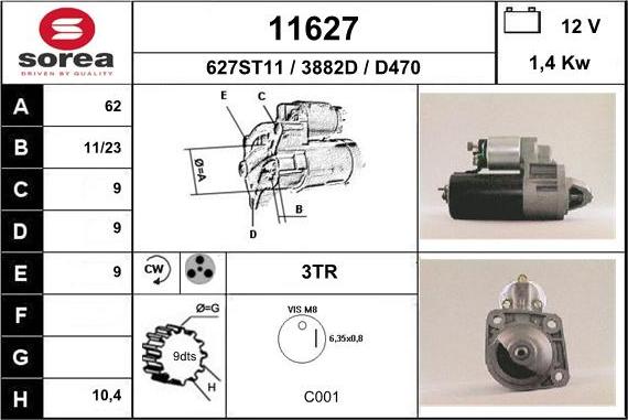 EAI 11627 - Motorino d'avviamento autozon.pro