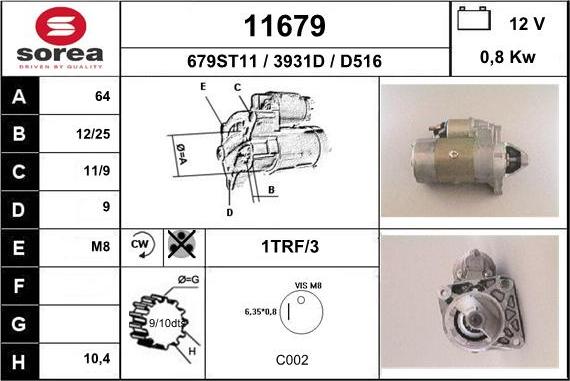 EAI 11679 - Motorino d'avviamento autozon.pro