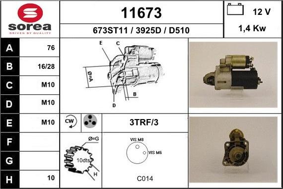 EAI 11673 - Motorino d'avviamento autozon.pro