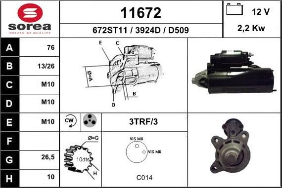 EAI 11672 - Motorino d'avviamento autozon.pro