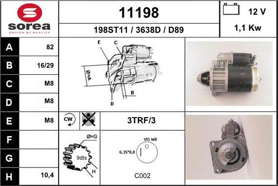 EAI 11198 - Motorino d'avviamento autozon.pro