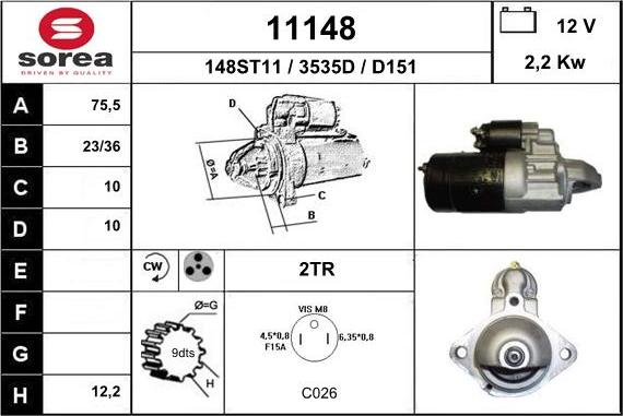 EAI 11148 - Motorino d'avviamento autozon.pro