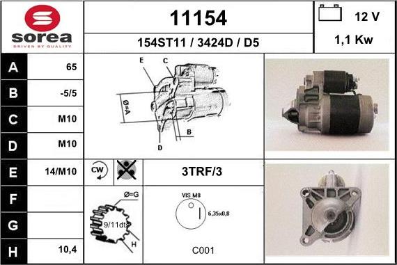 EAI 11154 - Motorino d'avviamento autozon.pro