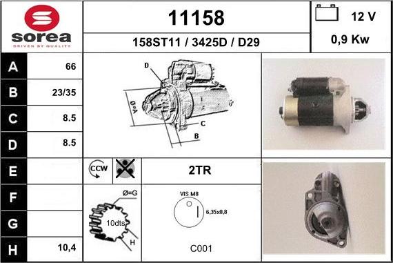 EAI 11158 - Motorino d'avviamento autozon.pro