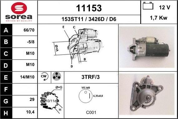 EAI 11153 - Motorino d'avviamento autozon.pro