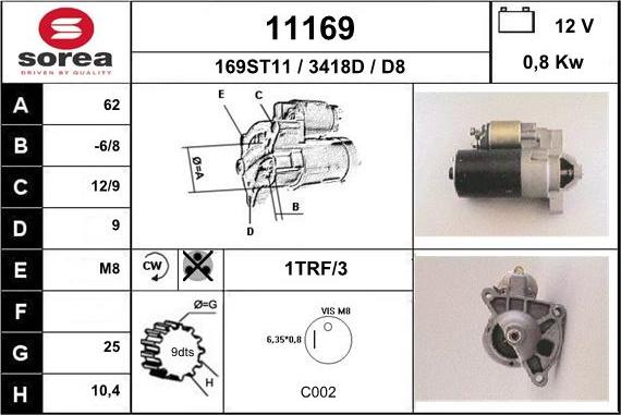 EAI 11169 - Motorino d'avviamento autozon.pro