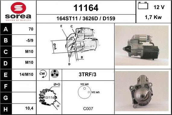 EAI 11164 - Motorino d'avviamento autozon.pro