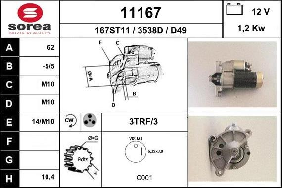 EAI 11167 - Motorino d'avviamento autozon.pro