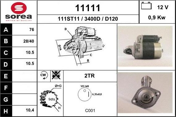 EAI 11111 - Motorino d'avviamento autozon.pro