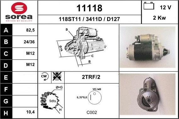 EAI 11118 - Motorino d'avviamento autozon.pro