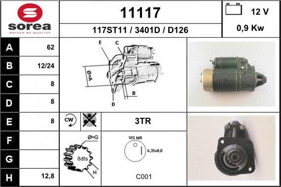 EAI 11117 - Motorino d'avviamento autozon.pro