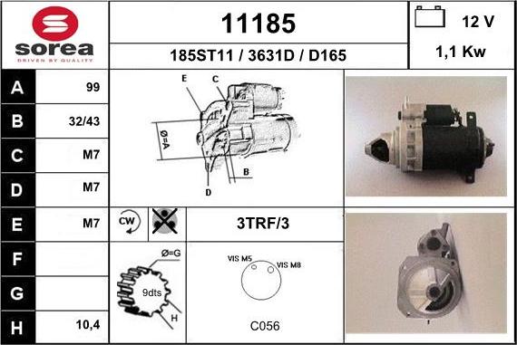 EAI 11185 - Motorino d'avviamento autozon.pro