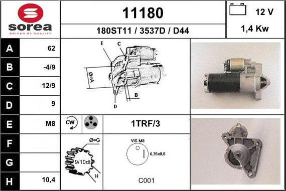 EAI 11180 - Motorino d'avviamento autozon.pro