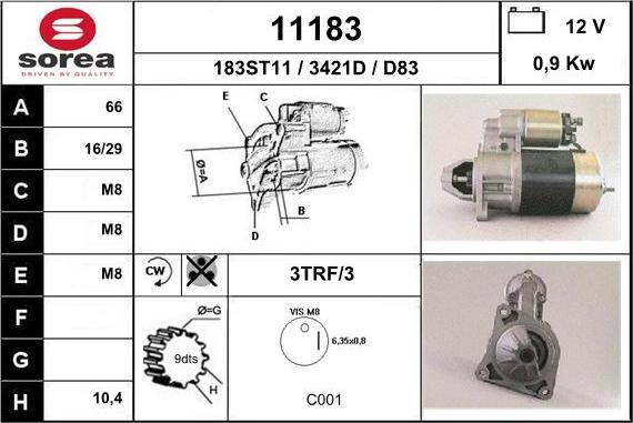 EAI 11183 - Motorino d'avviamento autozon.pro