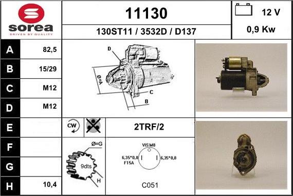 EAI 11130 - Motorino d'avviamento autozon.pro