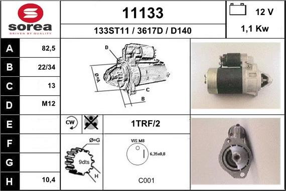 EAI 11133 - Motorino d'avviamento autozon.pro