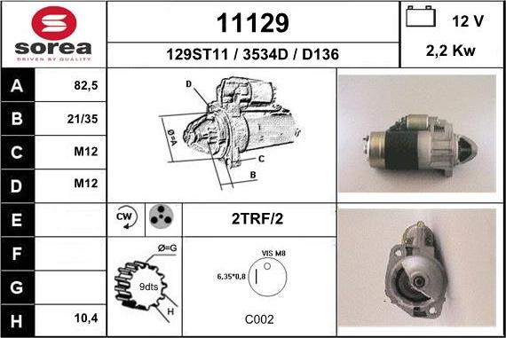 EAI 11129 - Motorino d'avviamento autozon.pro