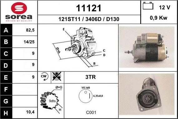 EAI 11121 - Motorino d'avviamento autozon.pro