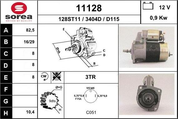 EAI 11128 - Motorino d'avviamento autozon.pro