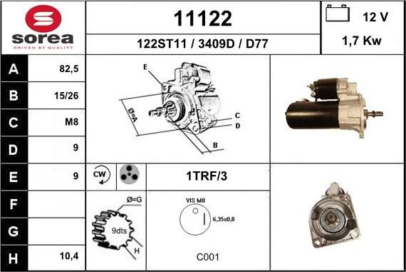 EAI 11122 - Motorino d'avviamento autozon.pro