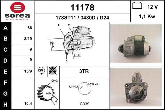 EAI 11178 - Motorino d'avviamento autozon.pro