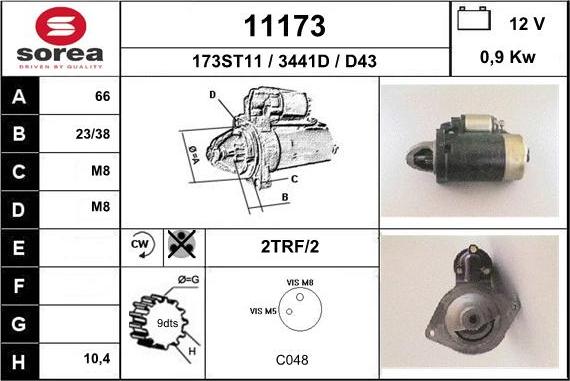 EAI 11173 - Motorino d'avviamento autozon.pro