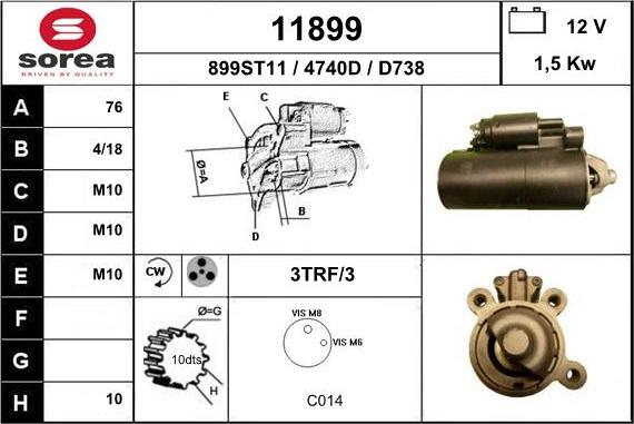 EAI 11899 - Motorino d'avviamento autozon.pro