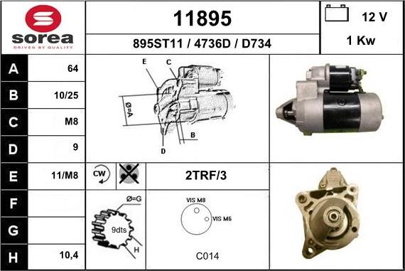 EAI 11895 - Motorino d'avviamento autozon.pro