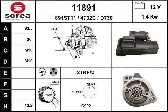 EAI 11891 - Motorino d'avviamento autozon.pro