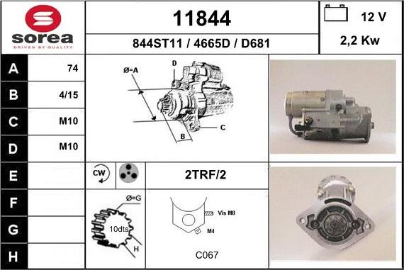 EAI 11844 - Motorino d'avviamento autozon.pro