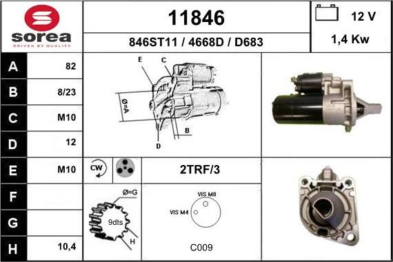 EAI 11846 - Motorino d'avviamento autozon.pro