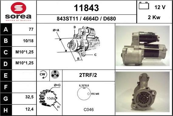 EAI 11843 - Motorino d'avviamento autozon.pro