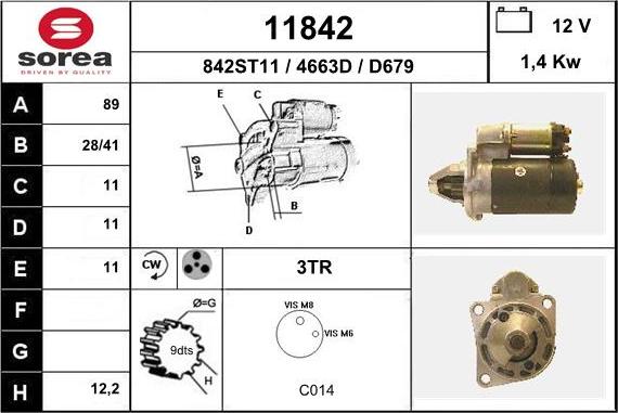 EAI 11842 - Motorino d'avviamento autozon.pro