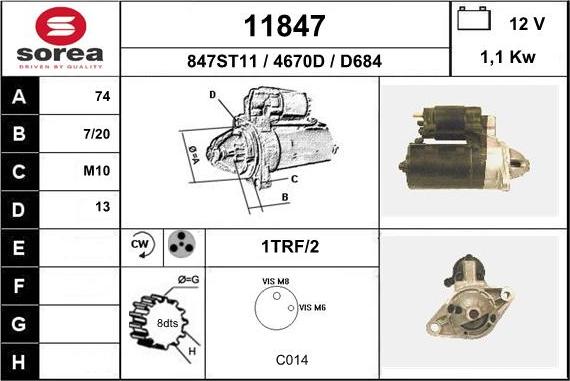 EAI 11847 - Motorino d'avviamento autozon.pro