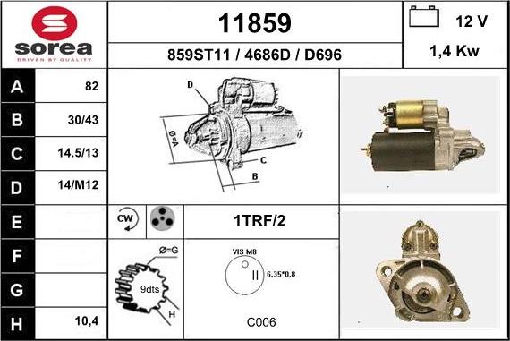 EAI 11859 - Motorino d'avviamento autozon.pro