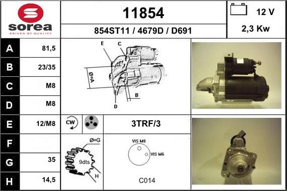 EAI 11854 - Motorino d'avviamento autozon.pro